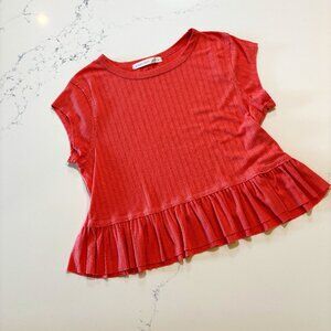 ALTR'D STATE Short-Sleeve Ruffle Swing Top